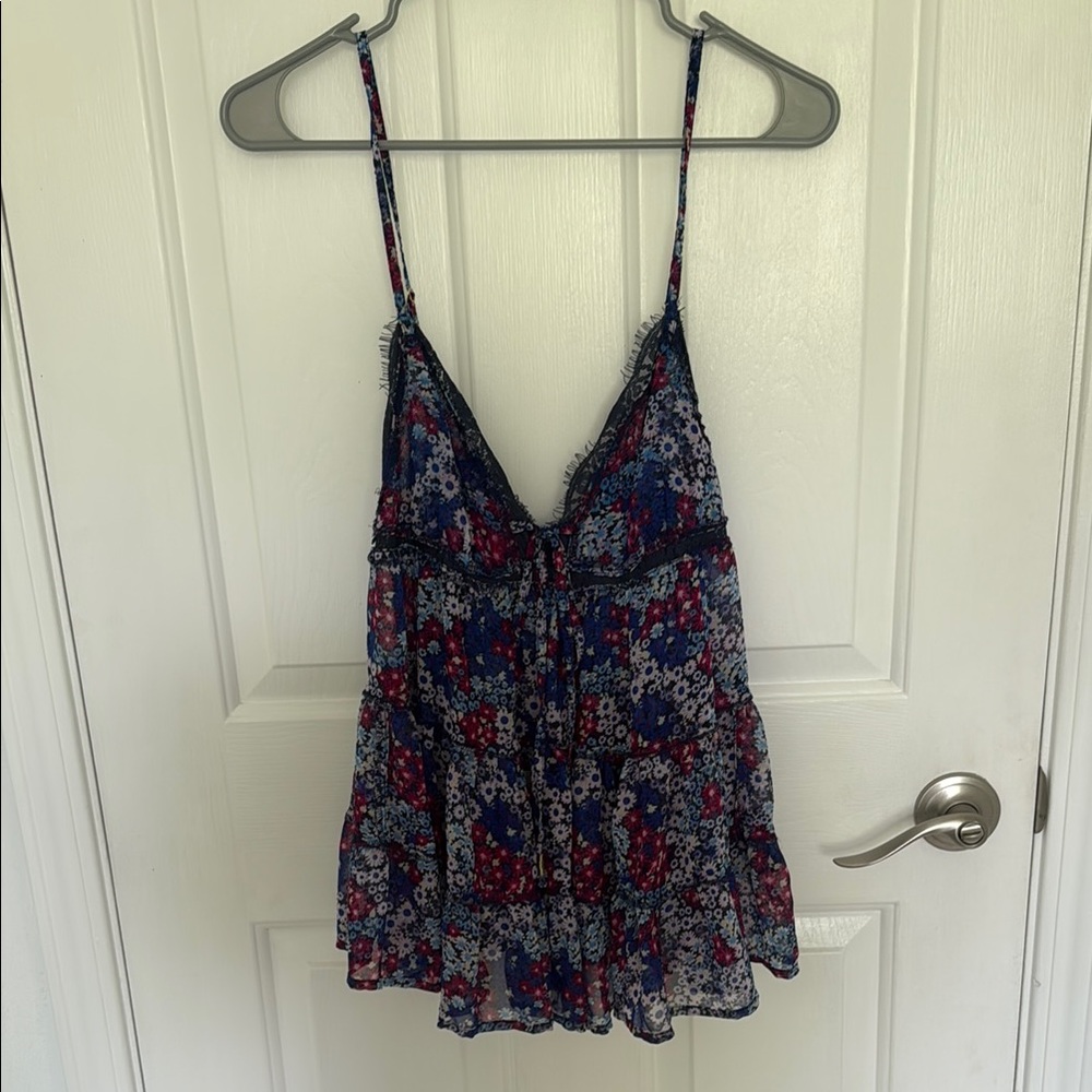 NWT Free People Sheer Floral Top